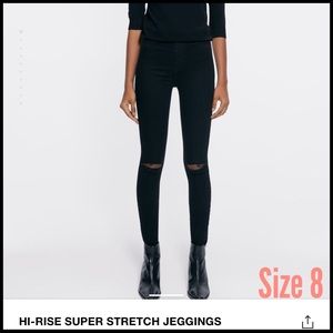 Zara Black High Waisted Jeggings $23